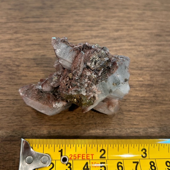 Red Quartz with Chalcopyrite (large) - Picture 3 of 3